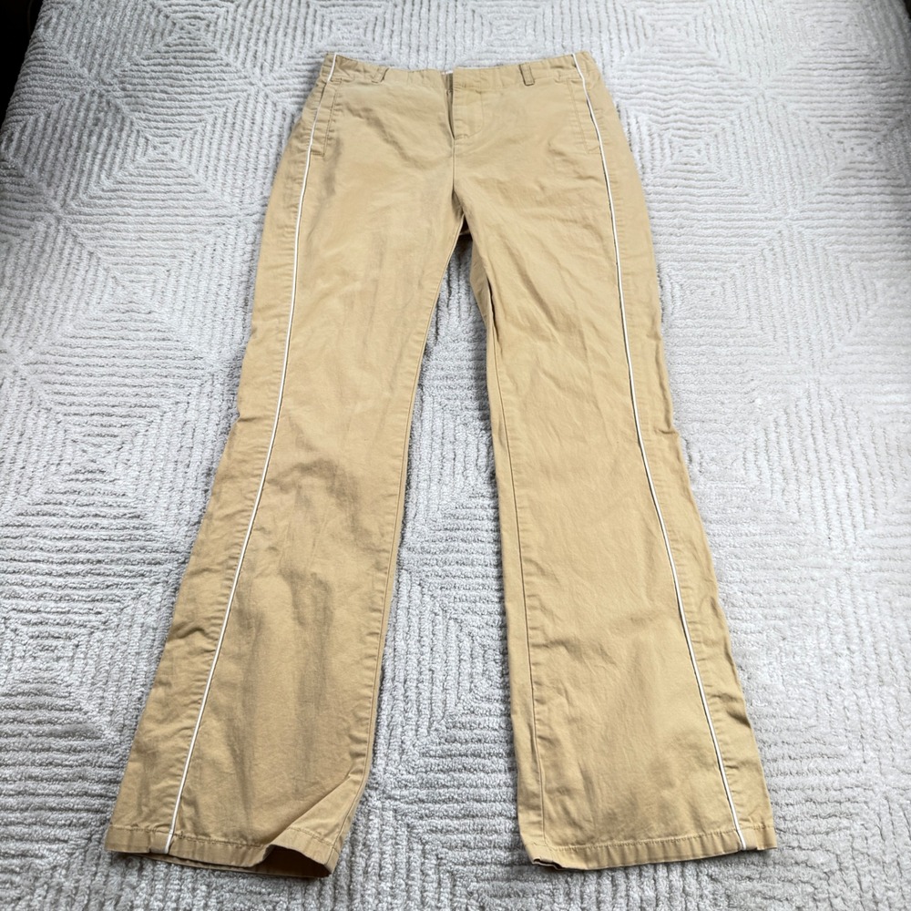 BDG Urban Outfitters Chino Pants Women 2 Khaki Side Stripe Flare Skater Y2K Punk